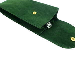 Bolsa de terciopelo personalizada con logo impreso para relojes, embalaje de joyería de gamuza con almohadilla de inserción para exhibición - Product Image 4