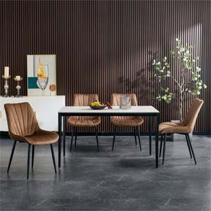 Sillas de tela de lujo modernas al por mayor, muebles de comedor para restaurante, cocina, gris y sofás, silla de terciopelo para sala de estar - Product Image 6