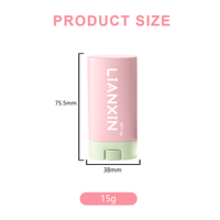 Bouteille vide en PP recyclable de 15g, colorée, avec logo personnalisé, pour déodorant rotatif et stick solide de protection solaire pour le visage, vente en gros