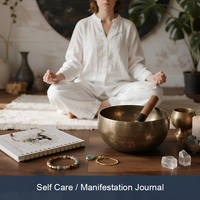 Planificateur de manifestation imprimé personnalisé Cahier d'exercices sur la pleine conscience pour les soins personnels Journal d'autodécouverte de soi positif Cahier d'agenda quotidien