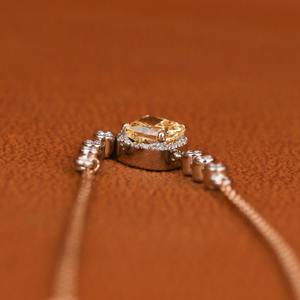 Pulsera clásica de tenis de oro macizo de 14 quilates con cojín y diamantes de corte redondo, regalo perfecto para Aniversario de compromiso - Product Image 5