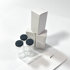 Custom Recycled Packaging Coating Glossy Lamination Cosmetic Paper Box 2ml 3ml 10ml Vial Glass Boxes with <strong>Plastic</strong> <strong>Tray</strong> - Product Image 3