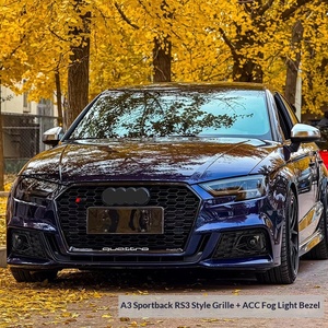 Grille nid d'abeille noire pour <span class=keywords><strong>Audi</strong></span> <span class=keywords><strong>A3</strong></span> modifiée S3 RS3, modèle OLIVER 17 18 19 20, pour la partie avant du véhicule - Product Image 4