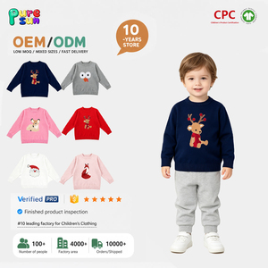 Puresun OEM/ODM Vêtements pour garçons en bas âge, vêtements pour enfants, hauts pour enfants, pulls en tricot colorés pour enfants, pulls en coton jacquard pour bébés <span class=keywords><strong>de</strong></span> Noël - Product Image 1