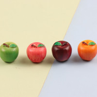 Hete 3D mini fruitvormige harscharms (appelvormig) voor DIY knutselwerk, keuken, spel, poppenhuisdecoratie, tas, doos, pen, sleutelhanger