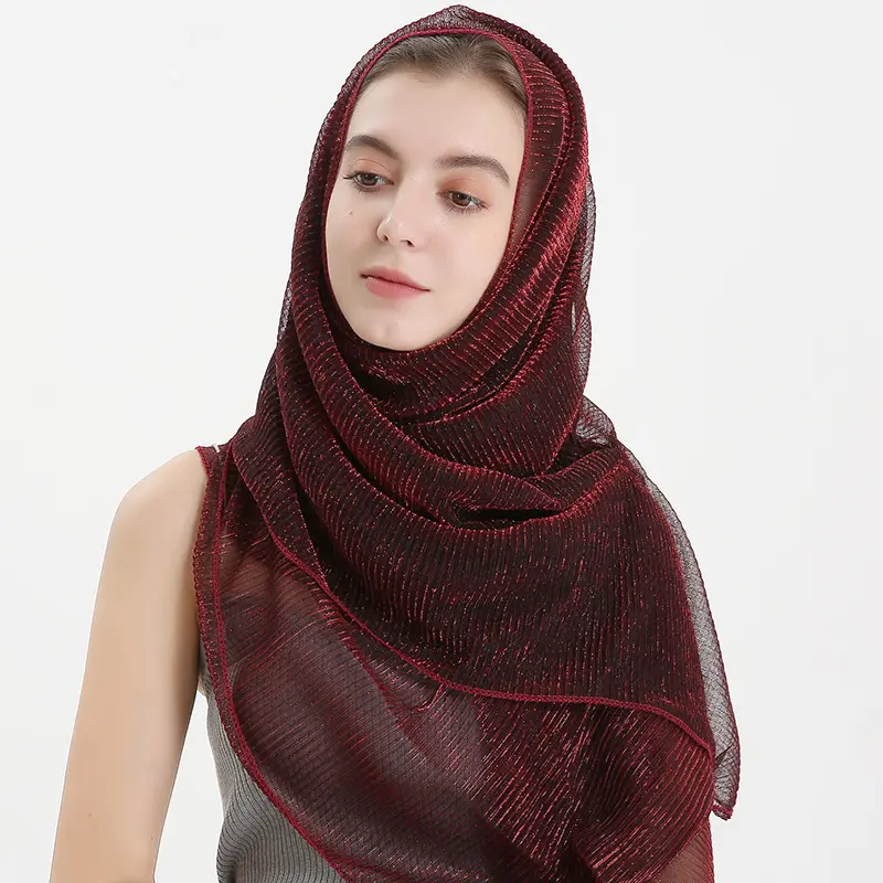GHS007 Spring Summer New Fashion Gold Thread Jersey Scarf Cheap Women viscose Hijab Dubai Muslim Scarves