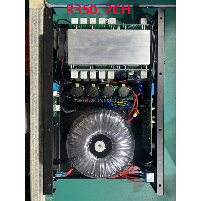 Professional Stereo 2x350W 8ohm 2 Channel Amplifier with Toroidal Transformer CA18 Model Metal