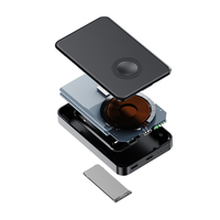 10000mAh 22,5W Schnellladung Typ-C Kabellose Magnetische 2-in-1 Li-Polymer Powerbank-Halterung Universal 15W Ausgang Kopfhörer
