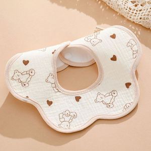 Custom Ruffled Infant Bibs 100% Safe Cotton <b>Baby</b> Bibs Bandana Newborn <b>Baby</b> Feeding Bib for Teething and Drooling - Product Image 3