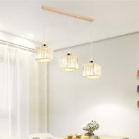 Petits lustres modernes en fer doré/noir avec cristaux, angle de faisceau de 360° pour salon, salle à manger, chambre à coucher, bar