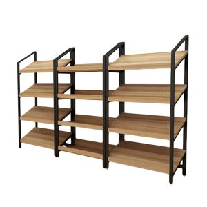 制造商轻质5层超市展示架双面平背板可调木质搁板耐用金属 - Product Image 6