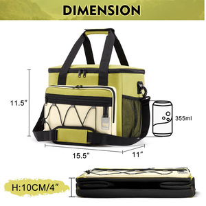 Borse termiche personalizzate Oxford Tote Outdoor Camping Picnic Ice Pack bevande alimentari Carry Box borse per il pranzo isolanti addensate portatili - Product Image 3