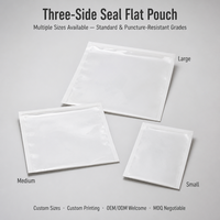 Sac plat renforcé en nylon, résistant aux perforations, pour contact alimentaire, conception OEM pour l'expédition de poudre détergente