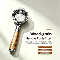 Porte-filtre à expresso sans fond de 54 mm, 3 oreilles, poignée en bois personnalisée pour machine à café Breville 820 840 870 875 878 879 880 450