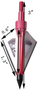 Pg1archery 12 Gói 3 Cố Định Lưỡi Bắn Cung Săn Bắn Broadheads Hạt 100 Với Trường Hợp Mũi Tên Đầu Vít Trong Lời Khuyên Nỏ Màu Đỏ - Product Image 3