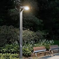 Lampadaire LED moderne en forme de tête de serpent, 3m/3,5m/4m, avec mât en aluminium, étanche IP65, alimentation CA, contrôle multiple, pour extérieur et jardin