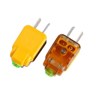 Good quality Turn translucent yellow plug 1.4cm thick copper insert plug