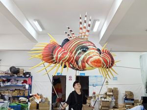 Spettacolo di parata gonfiabile Lionfish pupazzo gonfiabile fuoco-pesci pesci tropicali pesci <span class=keywords><strong>leone</strong></span> con luce a Led - Product Image 3