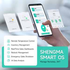 24/7 không giám sát 520L hiệu quả cao giám sát từ xa 4G LTE đồ uống lạnh ai Máy bán hàng tự động tủ đông thông minh - Product Image 2