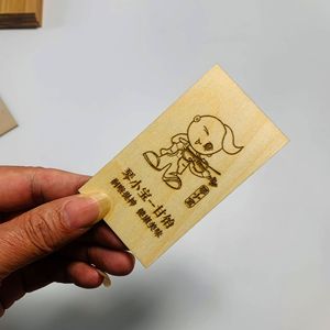 Bamboo Business Cards Tags Nameplates Labels <b>Bookmarks</b> Engraved Menus For Floral Craft Supplies Modern Simple Style - Product Image 4