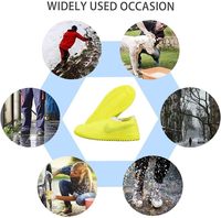 Protège-chaussures en silicone de petite taille, imperméables, antidérapants, réutilisables pour femmes et adolescentes, protection contre la pluie, la neige et la boue en extérieur