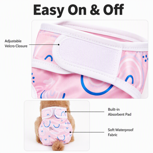 Nouvelles culottes imperméables pour <span class=keywords><strong>chien</strong></span> 2026 pour femelles, culottes hygiéniques anti-mise en gestation, sous-vêtements menstruels lavables et réutilisables - Product Image 3