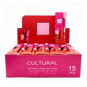 Set di <span class=keywords><strong>Profumo</strong></span> Floreale Liquido da Viaggio 35ml e Lozione Corpo Mini 30ml per Uso Quotidiano Femminile a Lunga Durata - Product Image 1