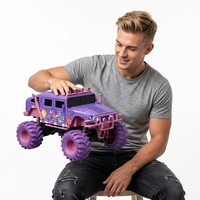 Voiture télécommandée tout-terrain mini 2.4G avec fonction d'escalade à un clic, amortisseurs et éclairage LED – Jouet télécommandé de fabrication usine