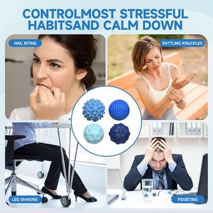 Palline Magnetiche in Silicone Antistress per <span class=keywords><strong>Adulti</strong></span> e Adolescenti, Set da 4 Pezzi, Giocattoli Sensoriali per Autismo, <span class=keywords><strong>ADHD</strong></span>, Ansia, con Texture Divertenti, Giocattolo da Ufficio - Product Image 6