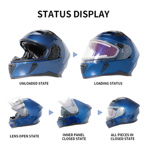 Yijia Mũ bảo hiểm xe máy chấm bi quang học Mũ bảo hiểm xe máy Mũ bảo hiểm xe mô tô mô tô địa hình siêu lớn chống sương mù cho nam nữ - Product Image 4