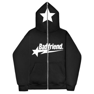 <b>Brown</b> Zip Up Hoodie <b>Men</b> Oversized Fleece Sweatshirt Unisex Long Sleeve Hooded Jacket Autumn Streetwear - Product Image 5