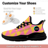 Chaussures de course décontractées pour hommes avec design de lettrage personnalisé, doublure en maille respirante et souple, pour le sport et la marche, vente en gros