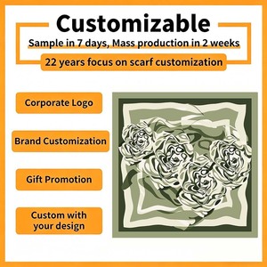 Modern Abstract Rose Pattern Polyester <b>Scarf</b> 70*70cm <b>Square</b> Neck <b>Scarves</b> for Women Casual Office Wear - Product Image 5