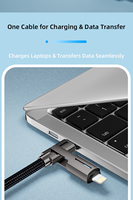 Vente en gros PD 100W USB2.0 Câble de données de charge rapide USB C Rapide 4 en 1 Câble USB de charge stable multifonction