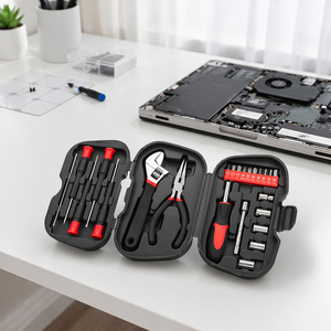 Juego de Herramientas Manuales de 24 Piezas con Estuche Plegable, Incluye Alicates, Destornilladores, Juego de Llaves de Tubo y Alicates de Punta Larga para Reparaciones Domésticas - Product Image 2