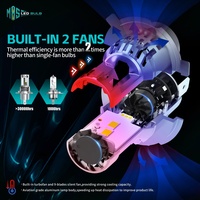 Nouveau Design Double Ventilateur Super Système de Refroidissement M8S LED Auto Lighting 50W 10000LM H8 H9 H11 Ampoule de Phare