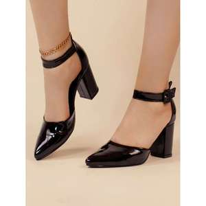 Escarpins pour femmes Modi à talon haut, bout pointu, avec bride à la cheville et boucle, chaussures de mariage, tendance mode, taille fidèle - Product Image 6