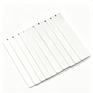 Plaques Métalliques Rectangulaires en Acier Inoxydable Poli, Couleur Blanche - Product Image 2