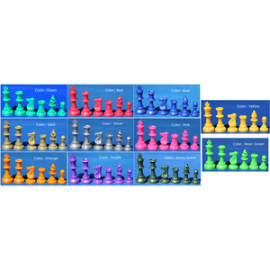 Set di <span class=keywords><strong>scacchi</strong></span> rosso e bianco con re alto 3.75 pollici pezzi di <span class=keywords><strong>scacchi</strong></span> colorati - Product Image 3