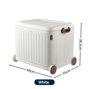 Hình Chữ Nhật Hình Nhựa Trẻ Em Của Tổ Chức Với Nắp Đậy Bánh Xe Có Thể Gập Lại Trẻ Em Cuốn Sách & Quần Áo Lưu Trữ Bin Đồ Chơi Người Giám Hộ Lưu Trữ Bin - Product Image 1