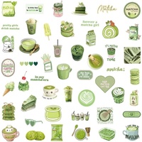 Pack d'autocollants d'été Matcha, autocollant imperméable en vinyle pour bouteille d'eau, scrapbook, journal pour ordinateur portable, fête, salle de classe