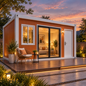 Maison conteneur entièrement meublée en acier, 2 chambres, 1 salle de bain, installation facile, extensible, pour maisonnette préfabriquée, prête à être expédiée - Product Image 1