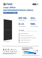 Panneaux solaires photovoltaïques monocristallins bifaciaux de type N Topcon à haute efficacité Jinko JA Trina Canadian Risen Roof 720W 700W