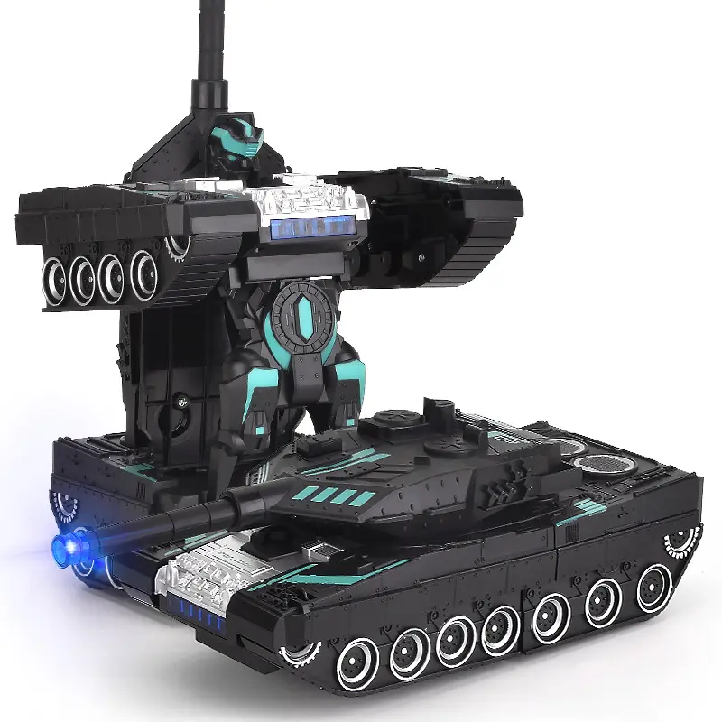 Rc कार रोबोट परिवर्तन टैंक खिलौना रिमोट कंट्रोल विरूपण वाहन मॉडल के साथ एक बटन बदलने 360 घूर्णन बहाव