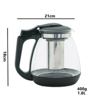 Théière en verre avec poignée, de haute qualité, modèle BF528