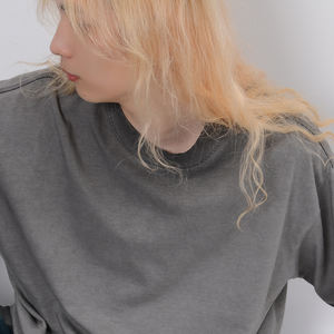 T-shirt da uomo Vintage oversize T-shirt Casual a maniche corte stile 275g colore contrario - Product Image 5