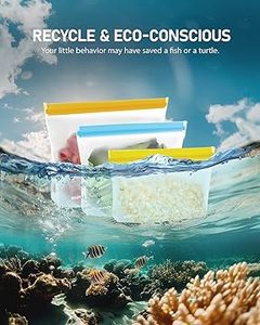 Durable Gallon Slider Food Storage <b>Bags</b>, <b>resealable</b> <b>freezer</b> safe plastic pouches for daily food preservation - Product Image 3