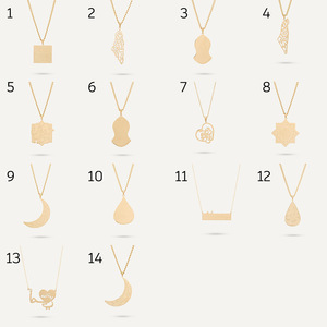 Bản đồ Mặt Trăng hồi giáo trong Arabic hồi giáo dòng chữ PVD thép không gỉ 18K vàng mạ thời trang trang sức vòng cổ quran Chất lượng cao - Product Image 2