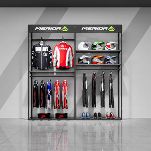 Support d'affichage de vêtements pour moto en métal double face anti-rouille de luxe YiSheng Hall avec taille personnalisable - Product Image 3