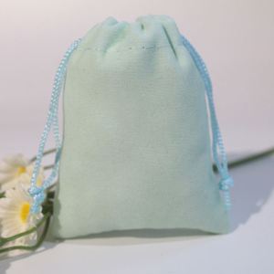 Pochette de rangement pour bijoux en velours léger de haute qualité, lavable, avec cordon de serrage personnalisé, plusieurs couleurs, sac cadeau pour boucles d'oreilles et bagues - Product Image 6